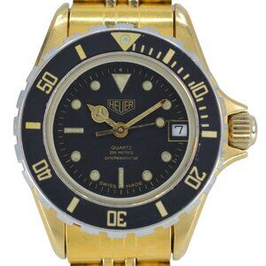 Vintage (Pre-Tag) Heuer Ladies 28mm 1000 Series Gold Plated Watch Ref 980.017!